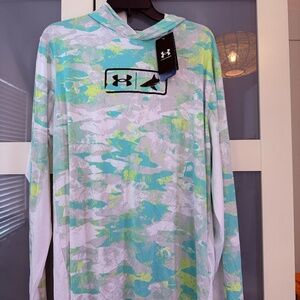 NEW Men's Under Armour BTH x Fish Pro Camo Hoodie